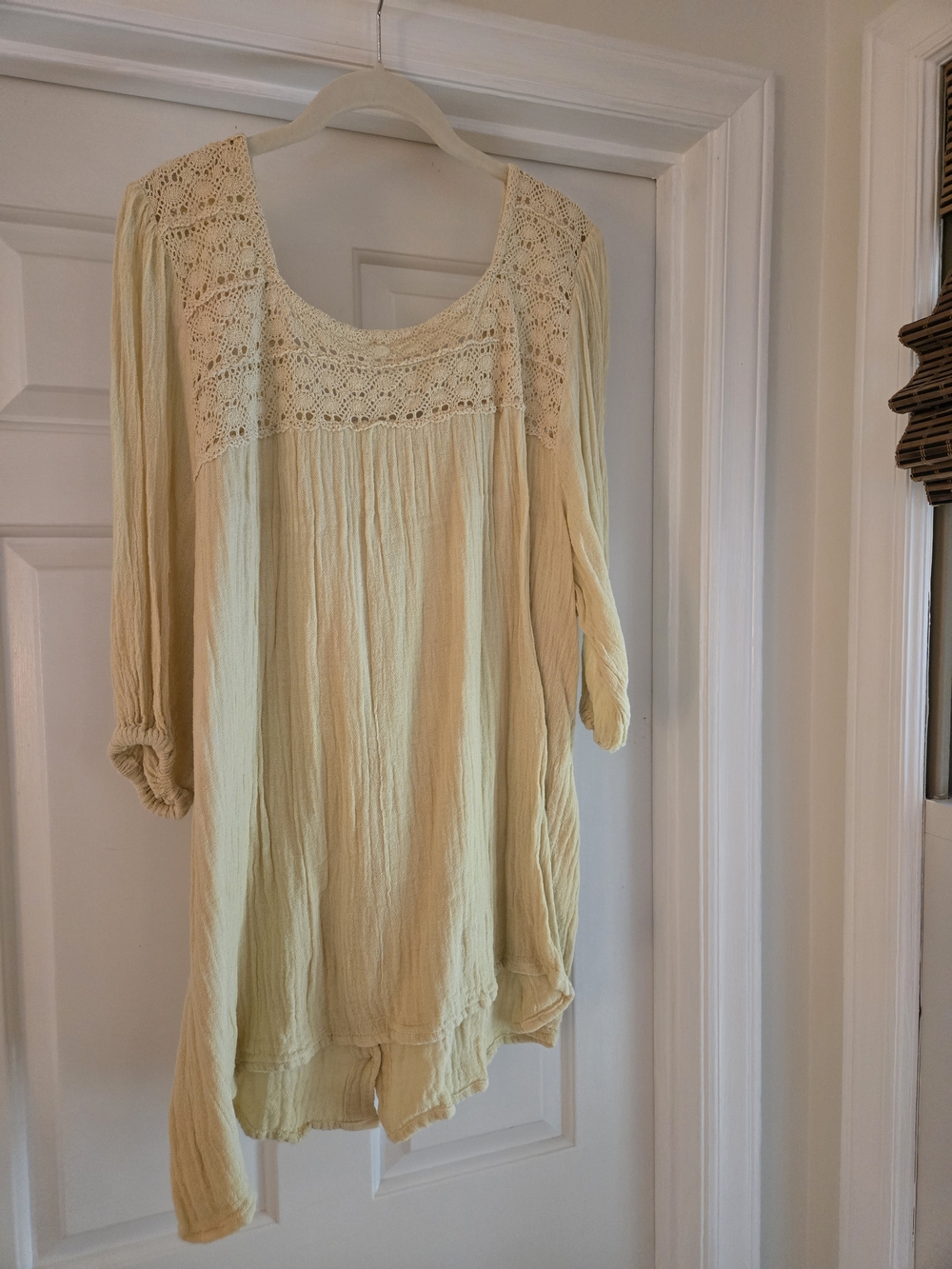 Boho Button-Front Mini Dress - Picture 3 of 3